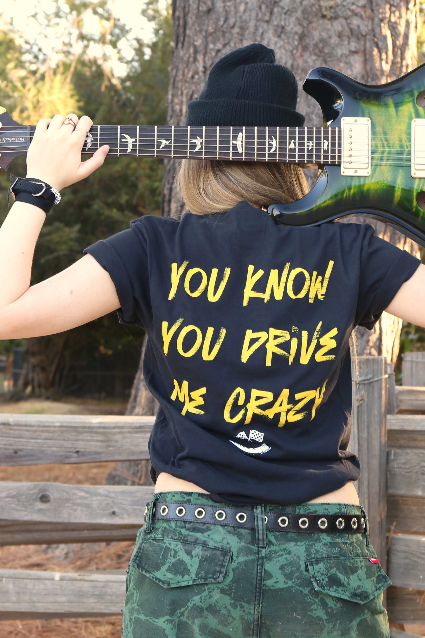 ABIGAIL FIERCE Unisex T-Shirt California License Plate BLACK & GOLD