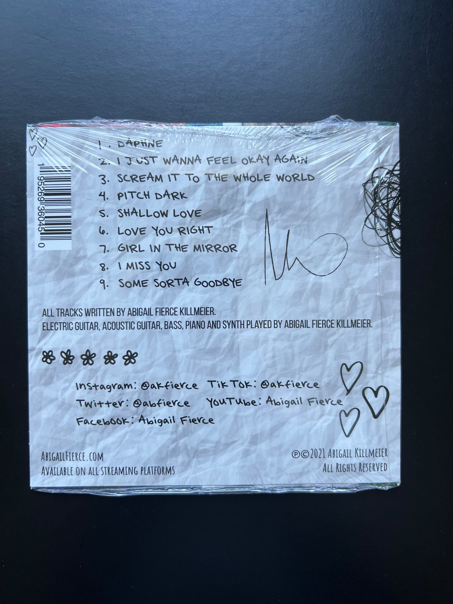 Abigail Fierce Physical CD (First 9 Released Tracks)