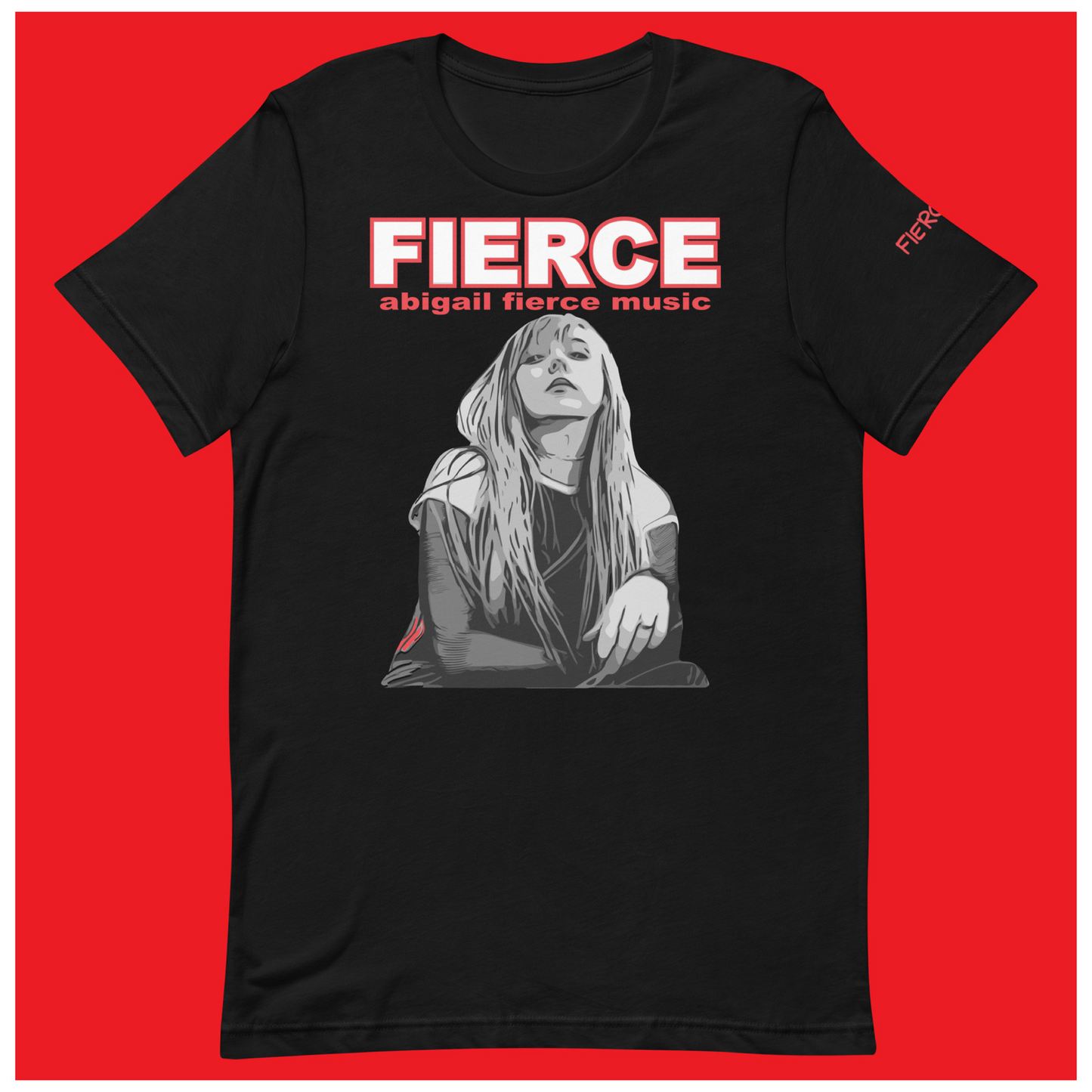 ABIGAIL FIERCE Unisex T-Shirt BLACK & RED